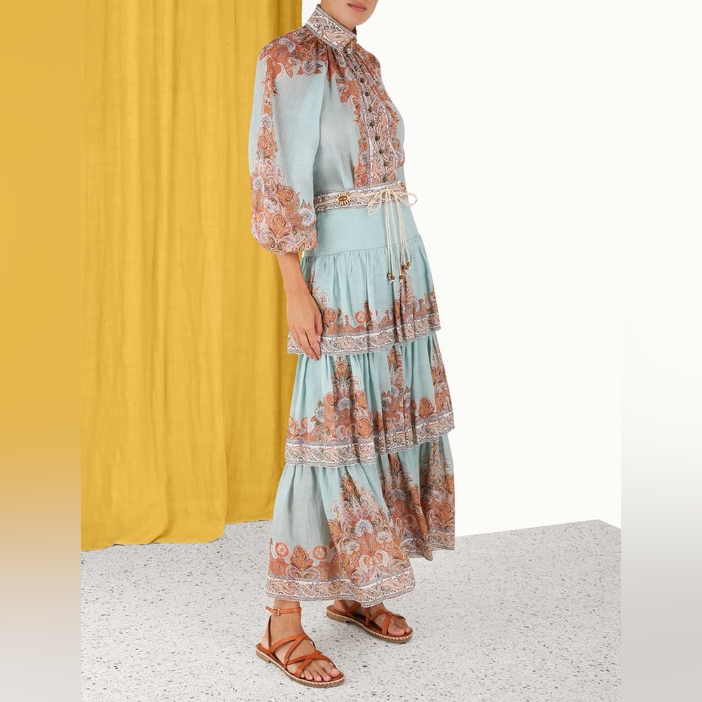 ZIMMERMANN Devi Paisley Print Skirt - Picture 4 of 16
